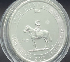 2020 Royal Canadian Mounted Police RCMP Pure 2oz .9999 Silver Coin Canada