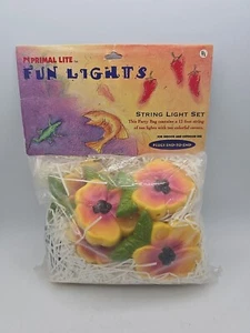 Primal Lite 10 Blumen Blasform 12' Lichterkette Set Blasform Vintage 95 - Bild 1 von 5