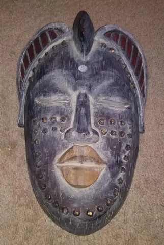 Egyptian Porcelain Mask Preowned Good Condition Wall Home Decor Cover