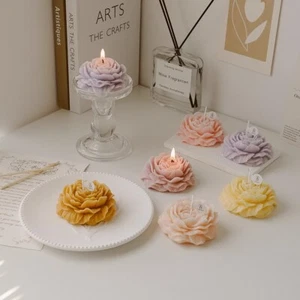 DIY Peony Flower Shaped Candle Best Gift and Decoration Exquisite and Fragrant - Picture 1 of 6