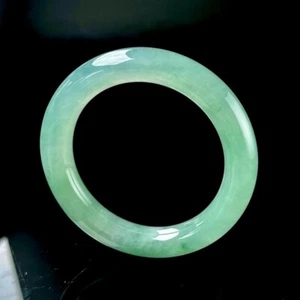 【KATHY JADE】Icy Emerald Green Jadeite Jade Bangle Bracelet《56mm》《Grade A》 - Picture 1 of 7