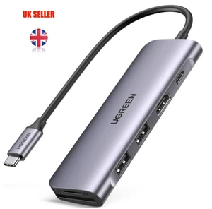 USB C Hub 6 in 1 Typ C, HDMI 4K, 2 USB 3.0 Ports, SD TF, 100 W PD - Bild 1 von 16