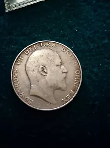 1904 Edward VII Silver Half Crown, Rare, GF - Picture 1 of 7
