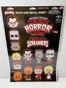HHN Universal Studios Halloween Horror Nights 2023 Studio Screamers Decal Sheet - Picture 1 of 9