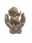 Vintage Ceramic 4.75” Cherub Angel with Dove Sitting In God’s Hands