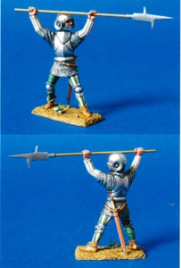 GOLDEN HELMET MINIATUREN FS-4 - FOOTSOLDIER WITH POLEARM 1450 - 54mm METAL KIT - Picture 1 of 2