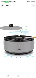 2 in 1 Multifunctional Smokeless Ashtray Best for Home Car or Office (Grey) - Picture 1 of 11