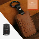 Retro Leather Car Key Fob Case Cover Bag For Land Rover Range Rover Jaguar 17-20