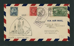 1932 Canada FDC Scott #192-194 Complete Set Stamps VF Cover Bradore Bay - Picture 1 of 2