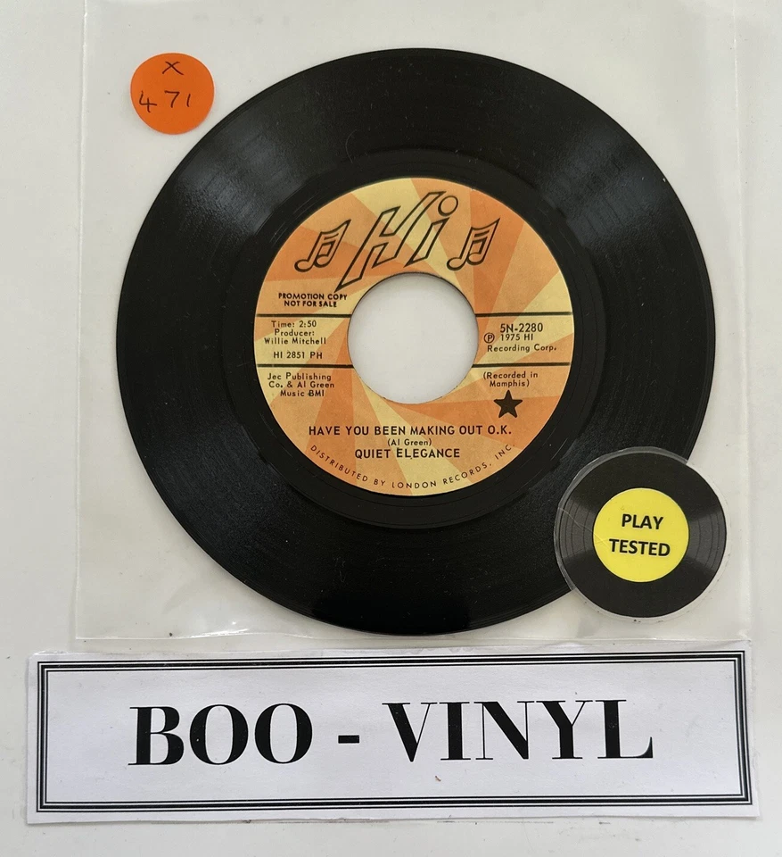 Quiet Elegance - Have You Been Making Out O.K. 7” Promo Soul / Funk Vinyl NM - Image 1 of 4