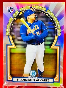 Francisco Alvarez 2023 Bowman Rookie of the Year Favorites RC #ROYF-2 Mets - Picture 1 of 2