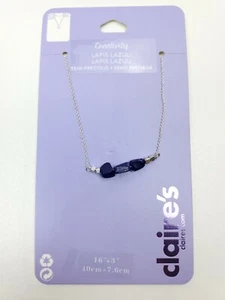 Claire's Lapislazuli Halbedelstein 16" Halskette - Bild 1 von 2