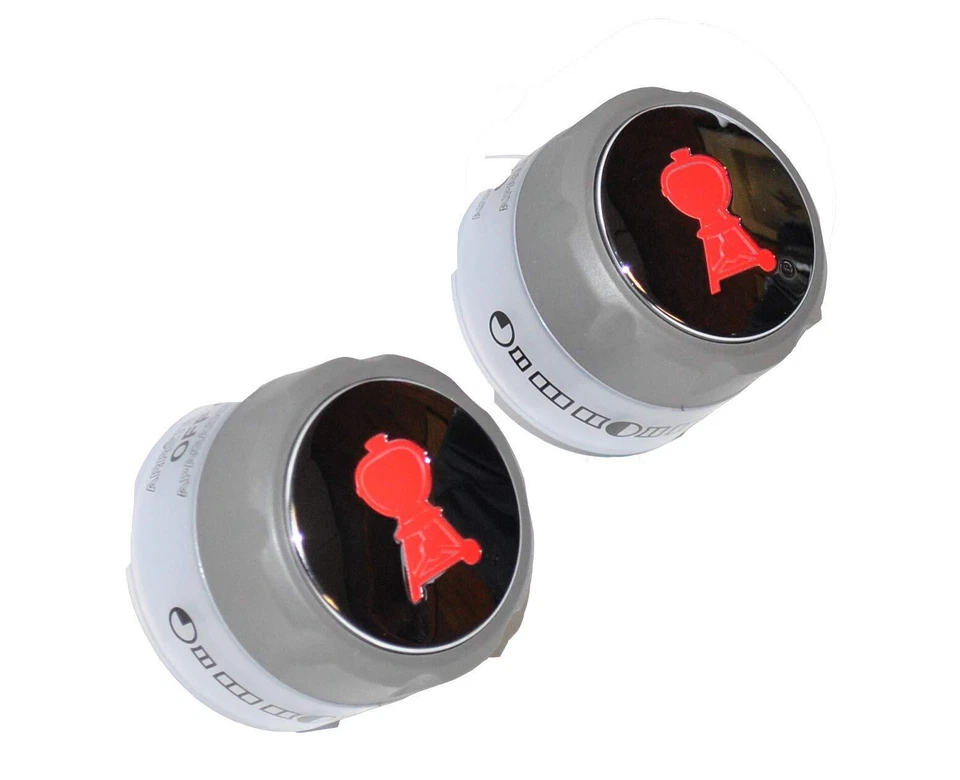 Weber Lighted Control Knobs 2 Pack Gray for Summit Grills Outdoor Living - Image 1 of 1