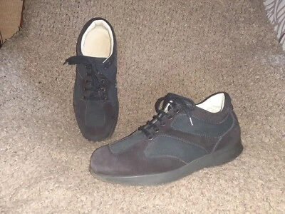 HOGAN-Zapatillas Deportivas Azules Gamuza/Textiles-BN105-Talla 6.5 UK-39 EU-8.5 US Mujer-7 Hombres-EX Foto 1 de 4