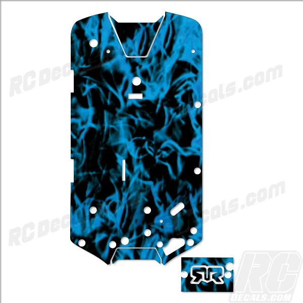 Arrma 1/8 INFRACTION 4WD Chassis Protector Blue Flames #ARA4215V3 - Image 1 of 1