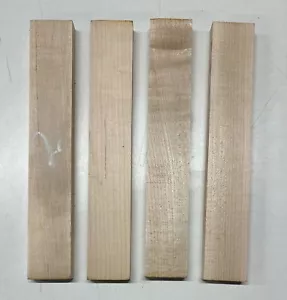 4 Pack, Hard Maple Thin Stock Lumber Board Wood Blanks 12"x 2"x 3/4" #02 - Picture 1 of 3