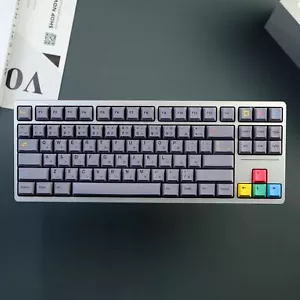 129 Keys Cherry Profile Dye Subs PBT Keycaps Gray 8001 Keycap Set - Picture 1 of 12
