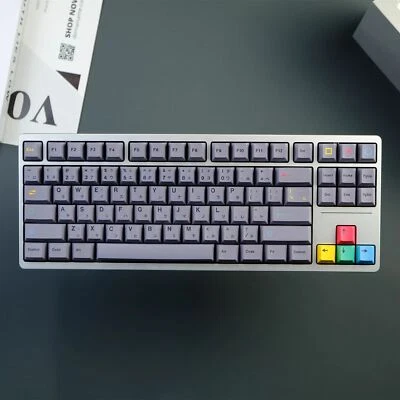 129 Keys Cherry Profile Dye Subs PBT Keycaps Gray 8001 Keycap Set - Image 1 of 4