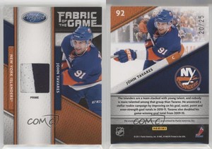 2011-12 Certified Fabric of the Game Materials Prime /25 John Tavares #92