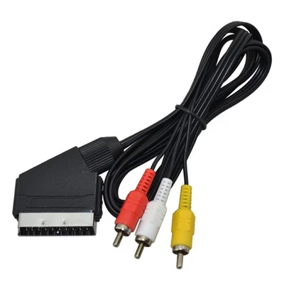1.8M/6FT Scart Cable To 3 RCA AV TV Video for NES Console RGB Line Scart To 3RCA - Image 1 of 4