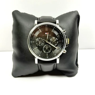 Tommy Hilfiger Tyson Black Leather Black Dial Model 1710586 Men’s Watch - Image 1 of 4