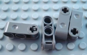 LEGO Lot of 4 Dark Bluish Gray 3L Technic 2 Hole Connector Pieces - Picture 1 of 1