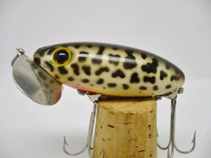 Vintage Fishing Lure Fred Arbogast Jitterbug Black/White Coachdog - Picture 1 of 6