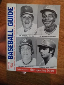 1976 SPORTING NEWS BASEBALL GUIDE TOM SEAVER JOE MORGAN JIM PALMER FRED LYNN - Picture 1 of 17