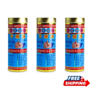 3x NGUAN SOON gemahlener weißer Pfeffer 50g - Thai Aroma Gewürz zum Kochen - Bild 1 von 5