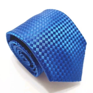 Corbata Pierre Cardin azul patrón geométrico para hombre corbata tela jacquard - Imagen 1 de 5