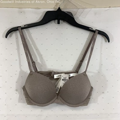 全新带标签 PINK Taupe/Gold 女式无处不在超级聚拢文胸,尺寸 34A — 第 1/3 张图片