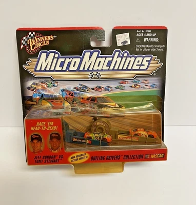 Micro Machines NASCAR Tony Stewart vs Jeff Gordon Dueling Drivers 1999 SEALED - Image 1 of 2