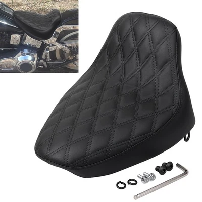 Одиночное сиденье водителя из искусственной кожи для Harley Softail на заказ FXSTC FXST Fat Boy FLSTF - Изображение 1 из 4