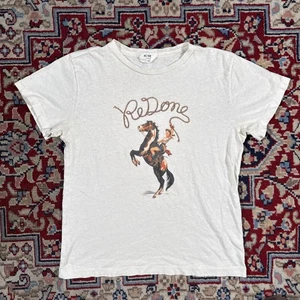 Re/Done Cowgirl Rodeo White T shirt Size XS Women’s - Picture 1 of 7