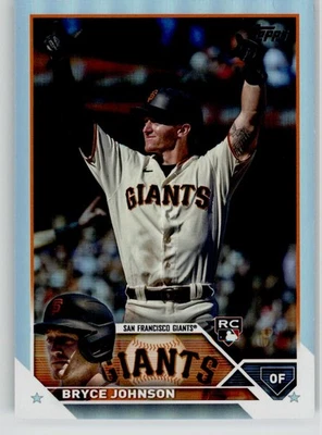 Bryce Johnson 2023 Topps Rainbow Foil 571 San Francisco Giants Rookie - Image 1 of 2