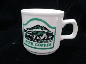 Taza de café irlandesa Oxford Ireland vintage cerámica 10 OZ verde y blanca - Imagen 1 de 10