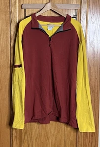 Camisa de manga larga The Territory Ahead 1/4 cremallera para hombre XXL roja amarilla informal - Imagen 1 de 5