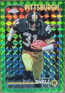 2024 Topps cromo Donnie Shell refractor geométrico verde #25/99 Steelers #167 - Imagen 1 de 2