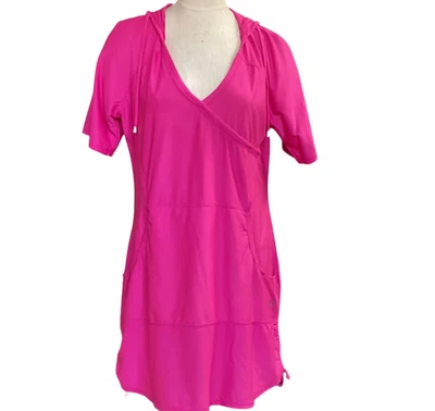Vestido túnica con capucha Free Country Athleisure talla grande XXL/20 rosa #106K Foto 1 de 4