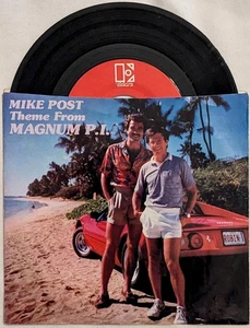 Mike Post MAGNUM P.I. THEME picture sleeve ED1 45 rpm 7" Thomas vs Higgins 1982 - Picture 1 of 5
