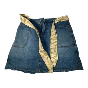 Gloria Vanderbilt Denim Minirock Größe 6 blau Jeansrock mit Gürtel - Bild 1 von 8