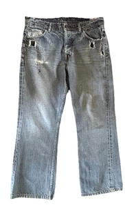 575 California Lifestyle-Vintage Heavily Distressed Jeans-Size 34x29 Made in LA - Picture 1 of 7
