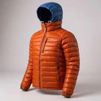 LL Bean Down Jacket Mens XXL 2XL Orange Ultralight 850 Fill Hooded Puffer Winter - Image 1 of 4
