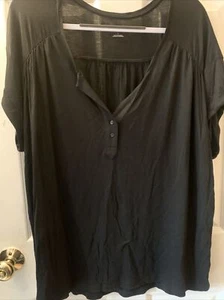 Merona   shirt black 3X - Picture 1 of 7