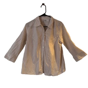 Gebrauchte Damen Duo Umstands Nadelstreifen Bluse Top Shirt Gr. M klassisch lässig - Bild 1 von 8