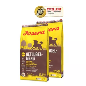 Josera Geflügel-Menü | Adult Trockenfutter Hundefutter Glutenfrei | 2 x 12,5 kg - Bild 1 von 4