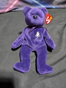 💜 Ty Beanie Bebé PRINCESA Oso Diana 4ta Generación Etiqueta P.E. Pellets 1997 Peluche MWMT 2 - Imagen 1 de 6