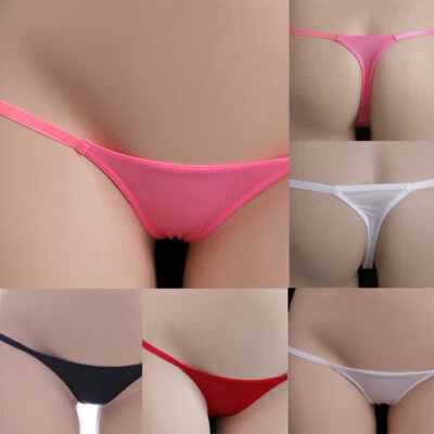 Sexy Damen-Tanga Mikro-Slip Eisseide Niedrige Taille Tanga Dessous-  / - Bild 1 von 4