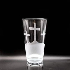 CROSSES AT CALVARY Pint Glass - Picture 1 of 3
