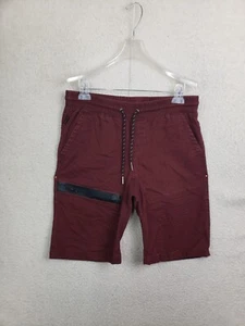 Ring Of Fire Boys Short Medium Red 100% Cotton Drawstring Pockets Regular Fit - Picture 1 of 17